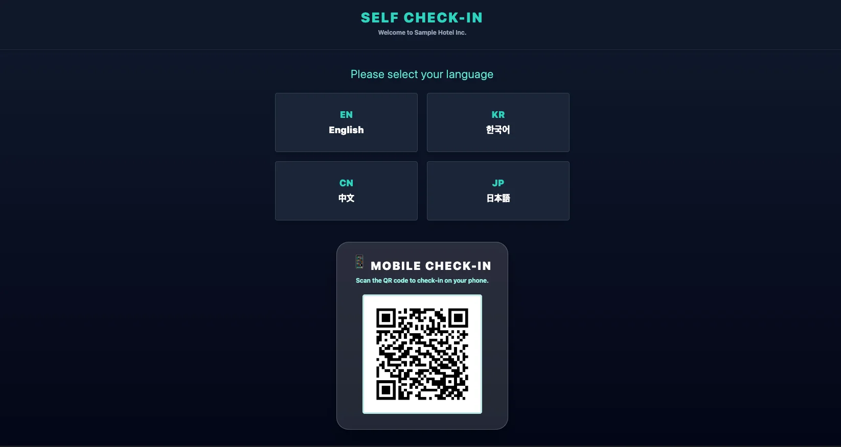 Hotelnplus — hotel check-in interface